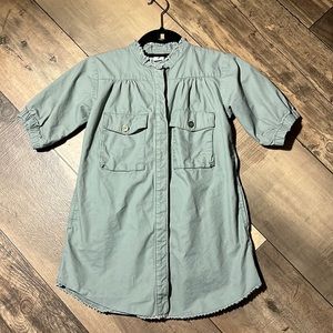 Stem seven olive green little girls dress